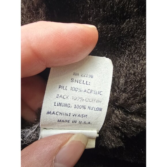 Herman Kay Dark Brown Faux Fur Vintage Button Down Lined Women's Coat USA - Picture 8 of 8